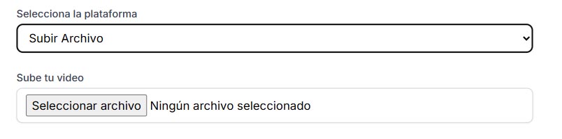 Sube el video a recortar